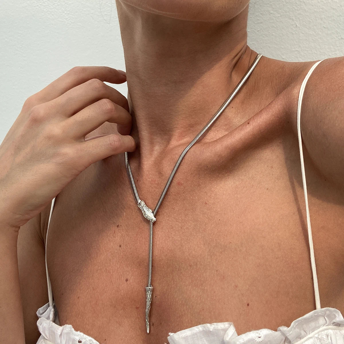 collier chaine serpent gotique