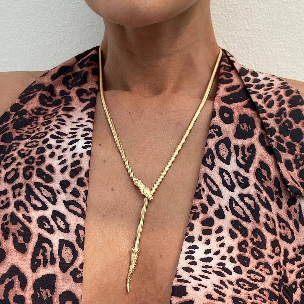 collier chaine serpent gotique