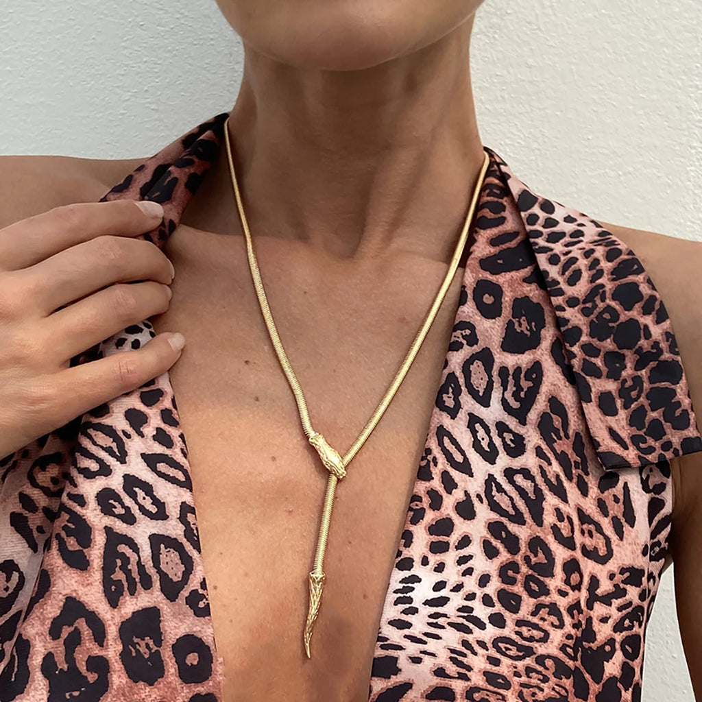 collier chaine serpent gotique