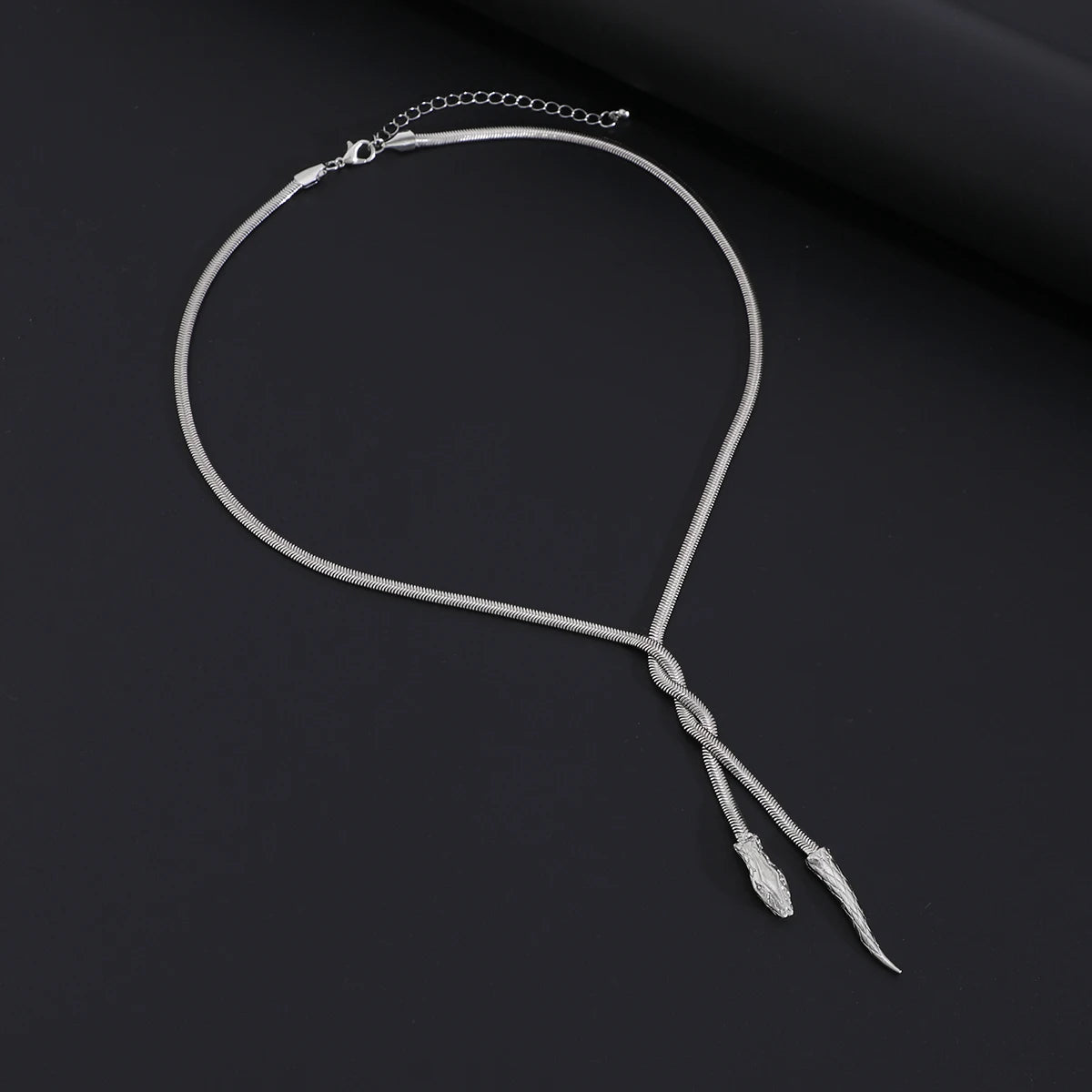 IngeSight.Z Gothic Smooth Snake Chain Necklace for Women Punk Gold Color Serpentine Necklace Clavicle Chain Trendy Neck Jewelry