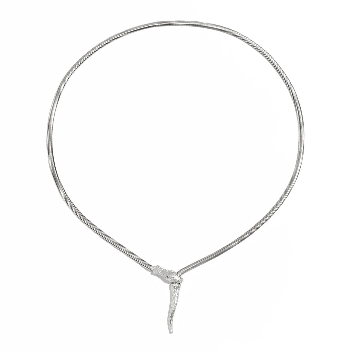 IngeSight.Z Gothic Smooth Snake Chain Necklace for Women Punk Gold Color Serpentine Necklace Clavicle Chain Trendy Neck Jewelry